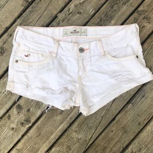 HOLLISTER WHITE JEAN SHORTS